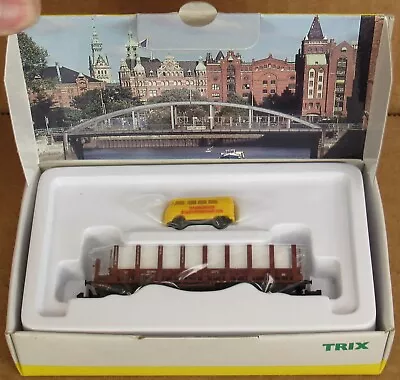 Minitrix 2003 Nurnberg Toy Fair DB German Railway Flat Car & Van N-Scale NIB • $24.99