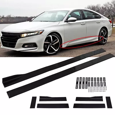 86.6  Glossy Black Side Skirts Rocker Panels Splitter For Honda Accord 2018-2021 • £69.77