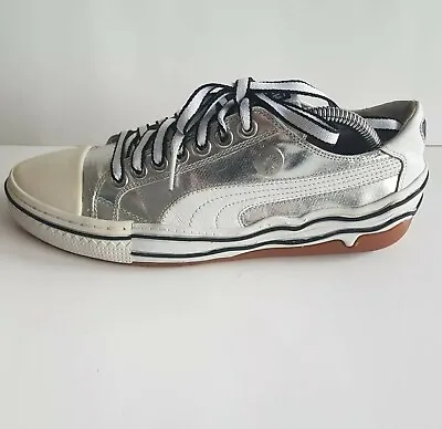 PUMA Mihara Yasuhiro Sneakers Silver Metallic Low Melted Sole Shoes Size 7.5/ 40 • $59.32