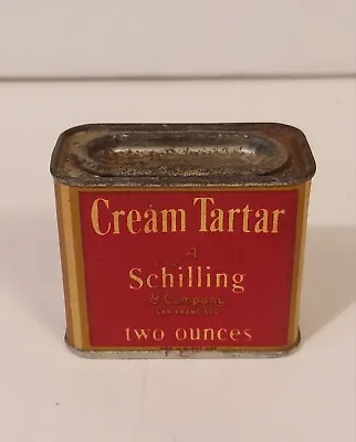 Schilling Brand Vintage 1930s Cream Of Tartar Spice Tin • $12