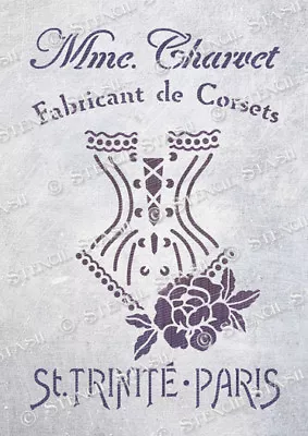 £5 • Buy Corset Maker STENCIL 3 Sizes CM Furniture Vintage French Chic SUPERIOR 250 MYLAR