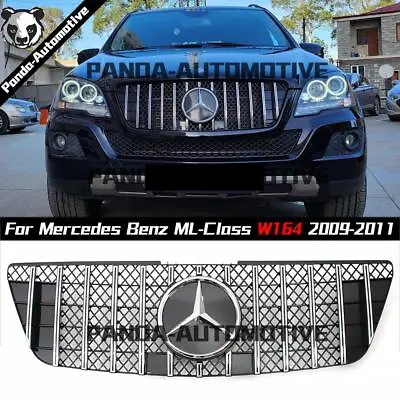 Chrome GT R Style Grille W/3D Star For Mercedes Benz M-Class W164 2009-11 ML550 • $169