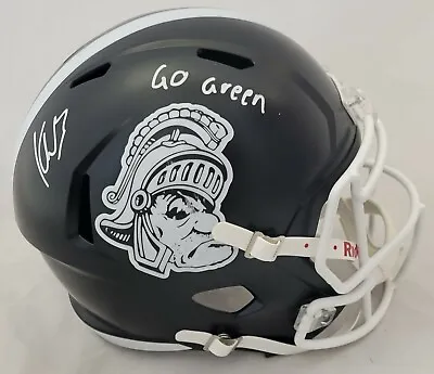 Kenneth Walker Iii  Go Green  Signed Michigan State Spartans Fs Speed Rep Helmet • $349.99