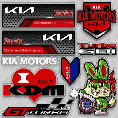 Fit New Kia Turbo Sport GT GDI Car 3D Logo Sticker Vinyl Decal Stripes Decorate • $9.99