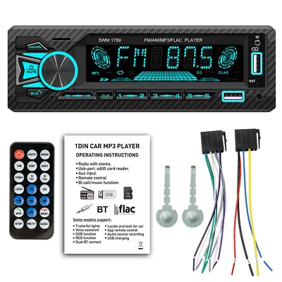 Bluetooth Car MP3 Player Plug-in Card U Disk Car Radio Generation CD DVD 1789 US • $29.70