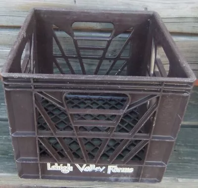 Lehigh Valley Farms Hard Plastic Milk Crate Pa. Brown/ White 13 X 13 X 11  • $10.95