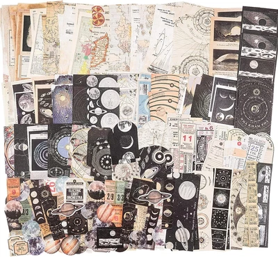 $20.17 • Buy Vintage Scrapbook Supplies Pack (200 Pieces) Art Journaling Bullet Junk Journal 