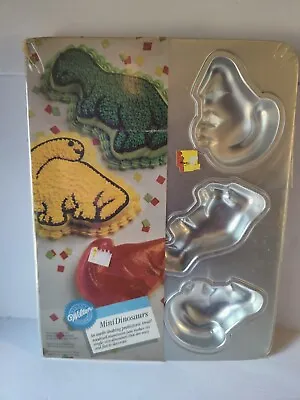 Vintage 1993 Wilton Mini Dinosaurs Cake Pan Mold 2105-9331 T-Rex- NEW SEALED! • $13.99