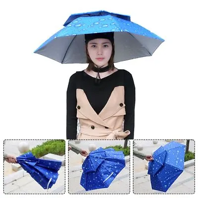 $12.96 • Buy Umbrella Hat Sun Shade Golf Camping Fishing Hiking Outdoor Foldable Headwear AU