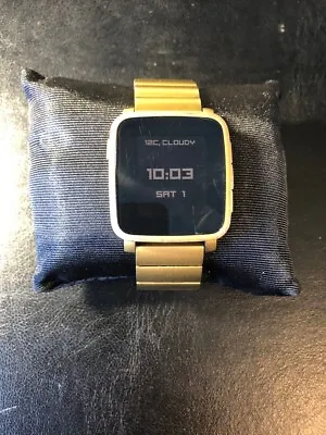 Pebble Time Steel Gold Smartwatch • $140