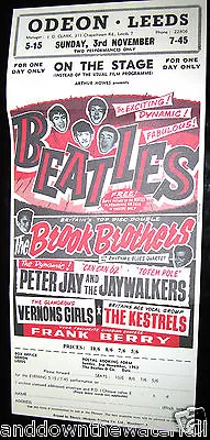 $2.47 • Buy BEATLES Poster Print Vintage Antique Beatlemania Promotional Advertising Concert