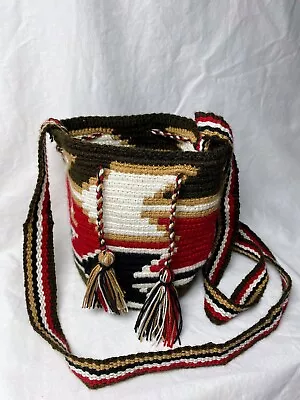 Wayuu Mochila Colombian Crossbody Bag Small Size Handmade 6” • $30