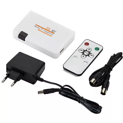 HDMI-compatible To RF Coaxial Converter TV Transmitter Modulator &Remote Control • $21.15