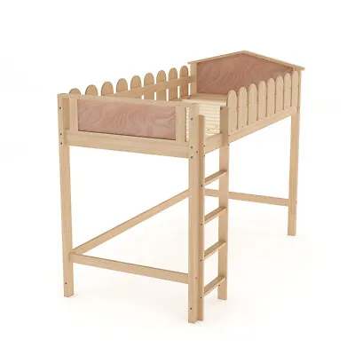 Pine Wooden Bunk Bed Children Cabin Bed Slat Bedframe Sleep Station Mid Sleeper • £249.95