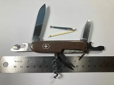 Victorinox Spartan Swiss Army Knife 91MM  W/Camp Cabela’s On Barn Wood Look • $15