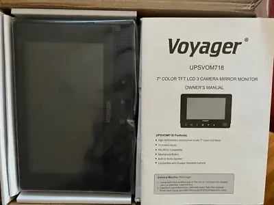 NEW VOYAGER ASA UPSVOM718 7  COLOR Back UP REAR Monitor VOM718 With DASH MOUNT • $150