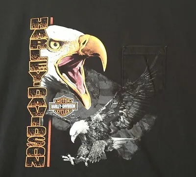 Harley-Davidson T-Shirt Men XXXL Black Screaming Eagle Cape Fear NC Made In USA • $29