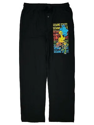 Sesame Street Mens Black Sleep Pants Lounge Pants Pajama Bottoms • $24.99