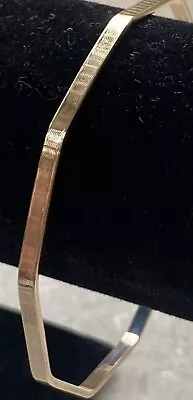 Vintage 9ct Yellow Rolled Gold ￼ Bangle  8CM Across Centre 4mm Wide • £29.99