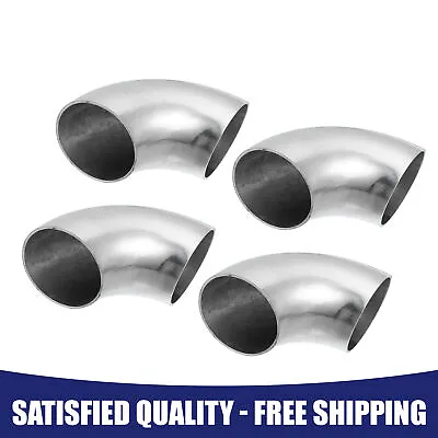 OD 2 Inch 90 Degree Stainless Steel Bend Tube Exhaust Pipe Universal Item Of 4 • $28.99