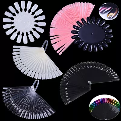 Color Card False Nail Tips Transparent White Nail Art Practice Display Board • $1.96