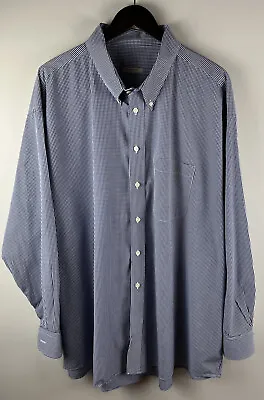 Burberry Shirt Men’s Blue Checked Button Down Oxford Long Sleeve London • $42.99