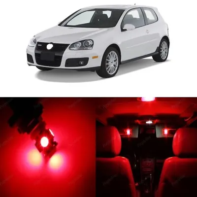 14 X Red LED Interior Light Package For 2006 - 2009 VW Golf GTi Mk5 + PRY TOOL • $15.99