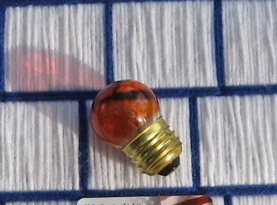 NEW 7¢*ship AMBER 130v Transparent ORANGE S11 Sign LIGHT BULB 7 &1/2 WATT 7.5S11 • $4.98