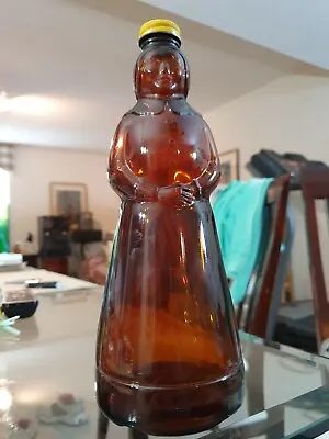 Vintage Syrup Bottle Mrs. Butterworth's Glass Collectible 10   Cap Amber W Price • $59.95