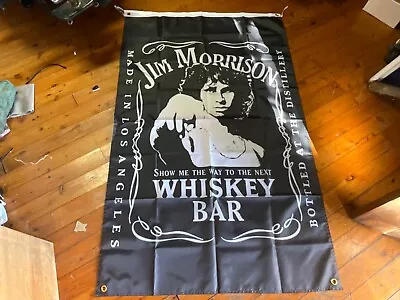 AUS SELLER JIM MORRISON DOORS WHISKEY Banner Man Cave Flag WALL HANGING Bourbon • $44