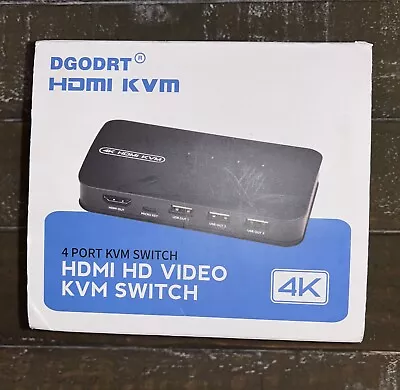 DGODRT HDMI HD Video 4 Port KVM Switch  • $25