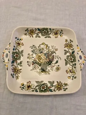 Vintage Mason's Of England Ironstone Strathmore Tab Handle Serving/Cake Plate • $25