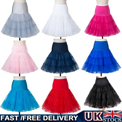 £9.99 • Buy UK Retro Underskirt 50s Swing Vintage Petticoat Rockabilly Tutu Fancy Net Skirt