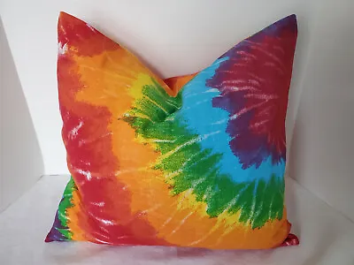 Pillow Cover Retro Boho Tye Dye Bright Colors Choose Size Handmande Tie Dye • $15.25