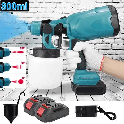 High Pressure Cordless Paint Sprayer Electric Airless HVLP Spray Gun W/2 Battery • $40.99