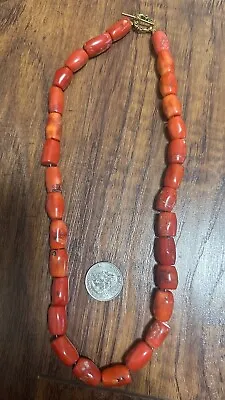 Mediterranean Red Coral NecklaceMoroccan Coral NecklaceNatural • $550