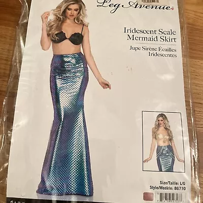 LEG AVENUE Costume Mermaid Skirt Women Size Large Iridescent Scale • $24.99