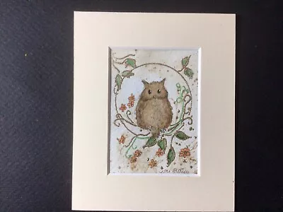 Aceo Original Watercolour Painting By Toni Sweet Little Owl • £7.30