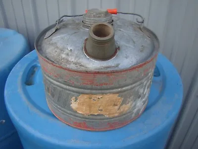 Vintage Old Ironsides 2-1/2 Gallon Gas Can Galvanized Missing Lid For Spout • $10