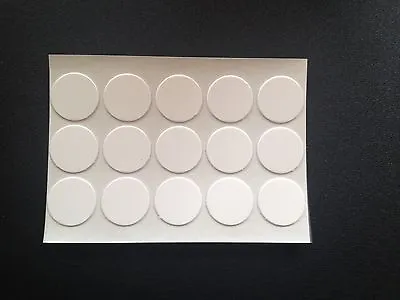 Self Adhesive Stick On Screw Hole Cap/Covers 20mm - White • £6.86