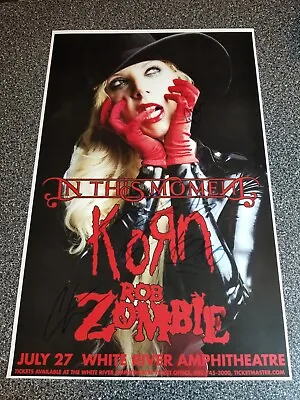 2016 In This Moment Autograph Gig Concert Poster 11x17 Maria Brink White River • $179.95