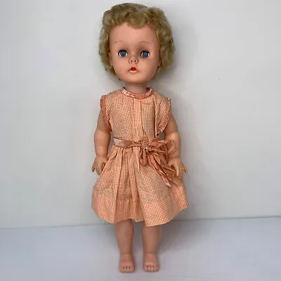 Vintage 1960's Roddy Vinyl Fashion Doll Made In England 19” Orange Dress • $96.50