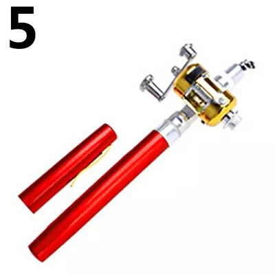 Mini Outdoor Pocket Fish Pen Shape Fishing Rod Aluminum Alloy Fishing Pole 11 • $16.21