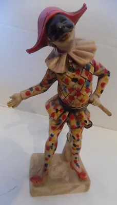 Vintage Harlequin Court Jester Figurine • $10.99