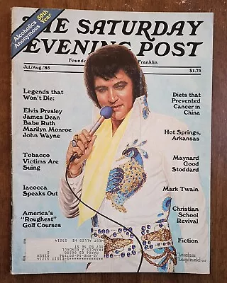 The Saturday Evening Post Elvis Presley July/August 1985 James Dean Babe Ruth • $4.99