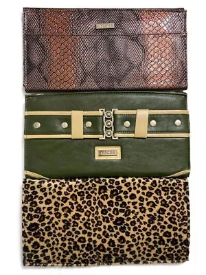 Lot Of Three 3 Miche Bags Classic Shells Magnetic Olive Green Leopard Snake  • $19.99