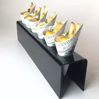 Acrylic Ice Cream Cone Holder Chip Counter Top Display Stand Rack 6 Holes • £14.99