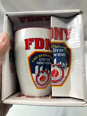 FDNY New York Fire Department Coffee Mug-White In Box • $11