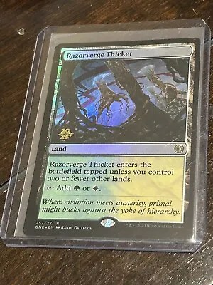 MTG - 1x Razorverge Thicket Foil Promo - Phyrexia: All Will Be One NM/M • $3.99