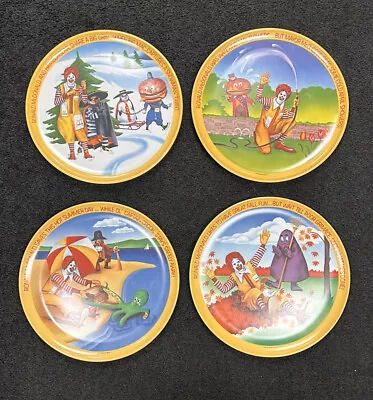 Vintage 1977 McDonalds Collector Plates Complete Set Of Four Seasons - 10 Inch • $39.99